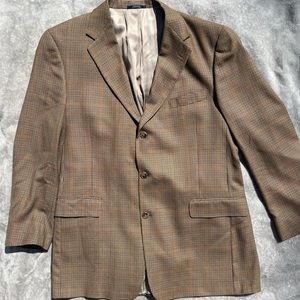 TED BAKER LONDON Houndstooth Blazer - Caramel Brown & Cream - 46L